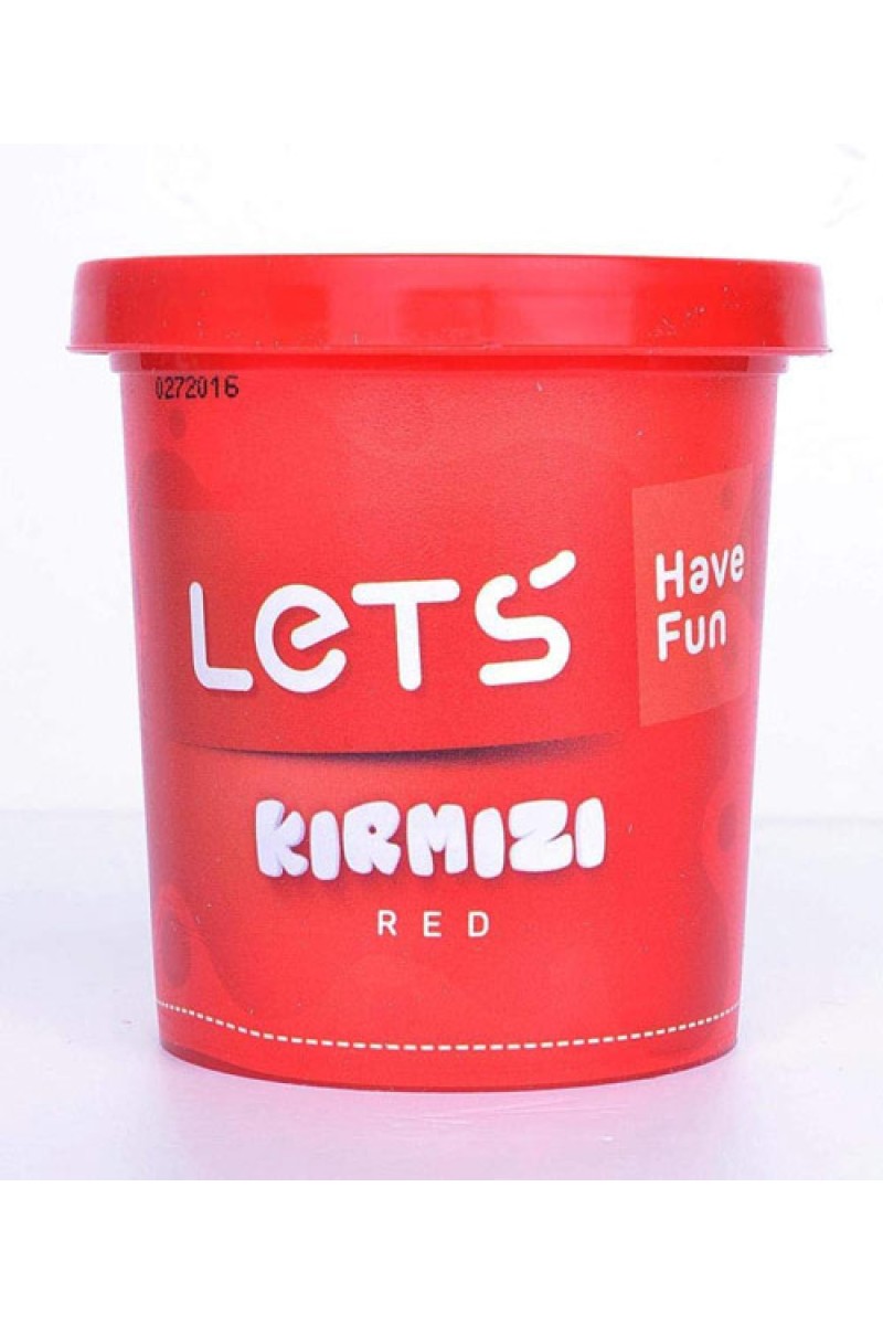 Lets L8340-2 - Tek Renk Oyun Hamuru, Kırmızı, 150 gr.