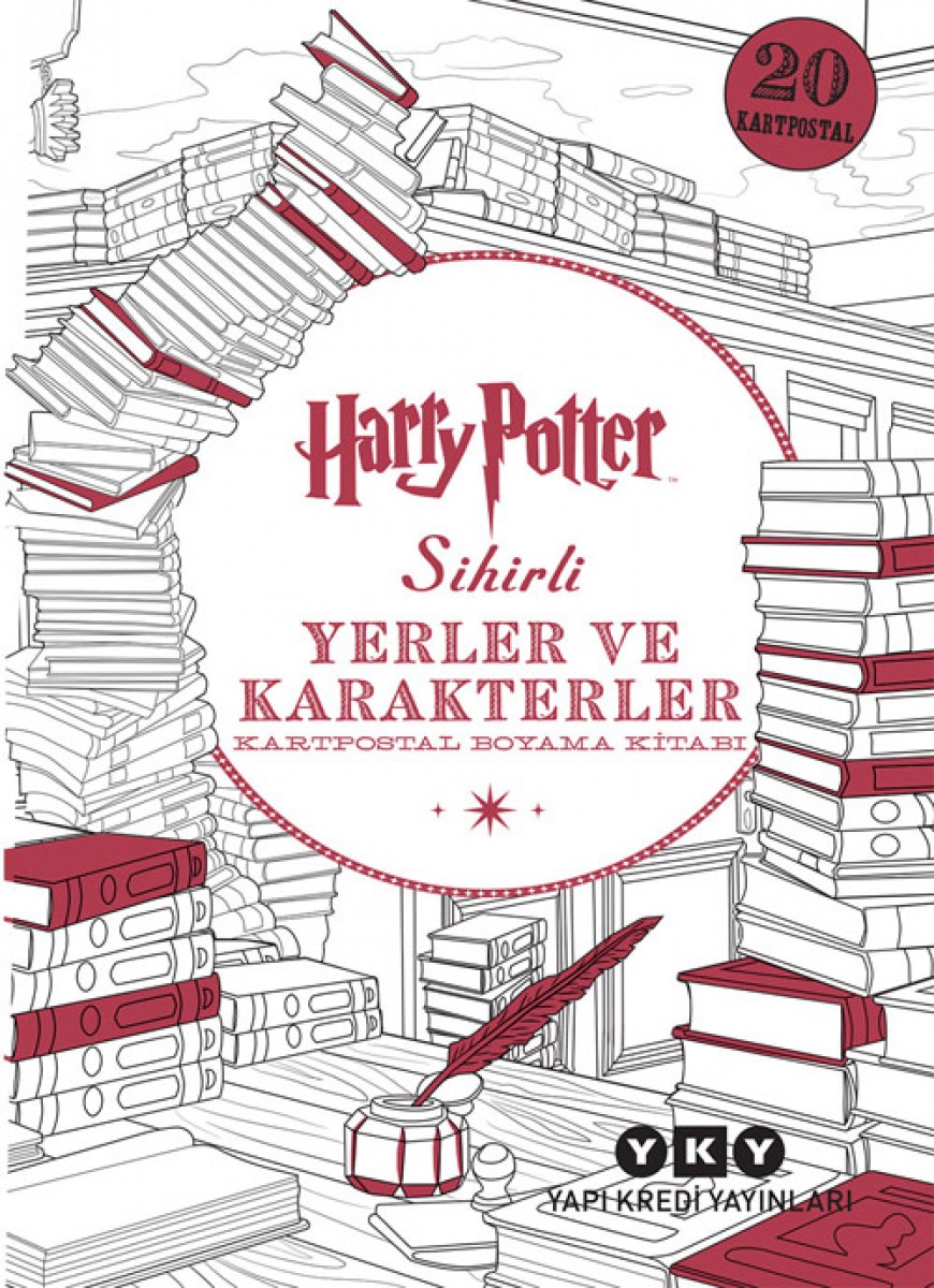 Harry Potter Sihirli Yerler ve Karakterler - Kartpostal Boyama Kitabı