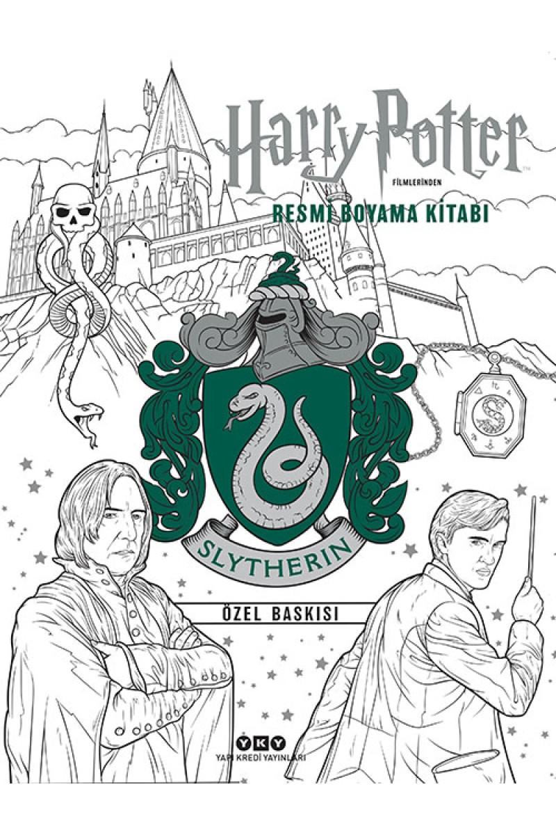 Harry Potter Filmlerinden Resmi Boyama Kitabı - Slytherin Özel Baskısı