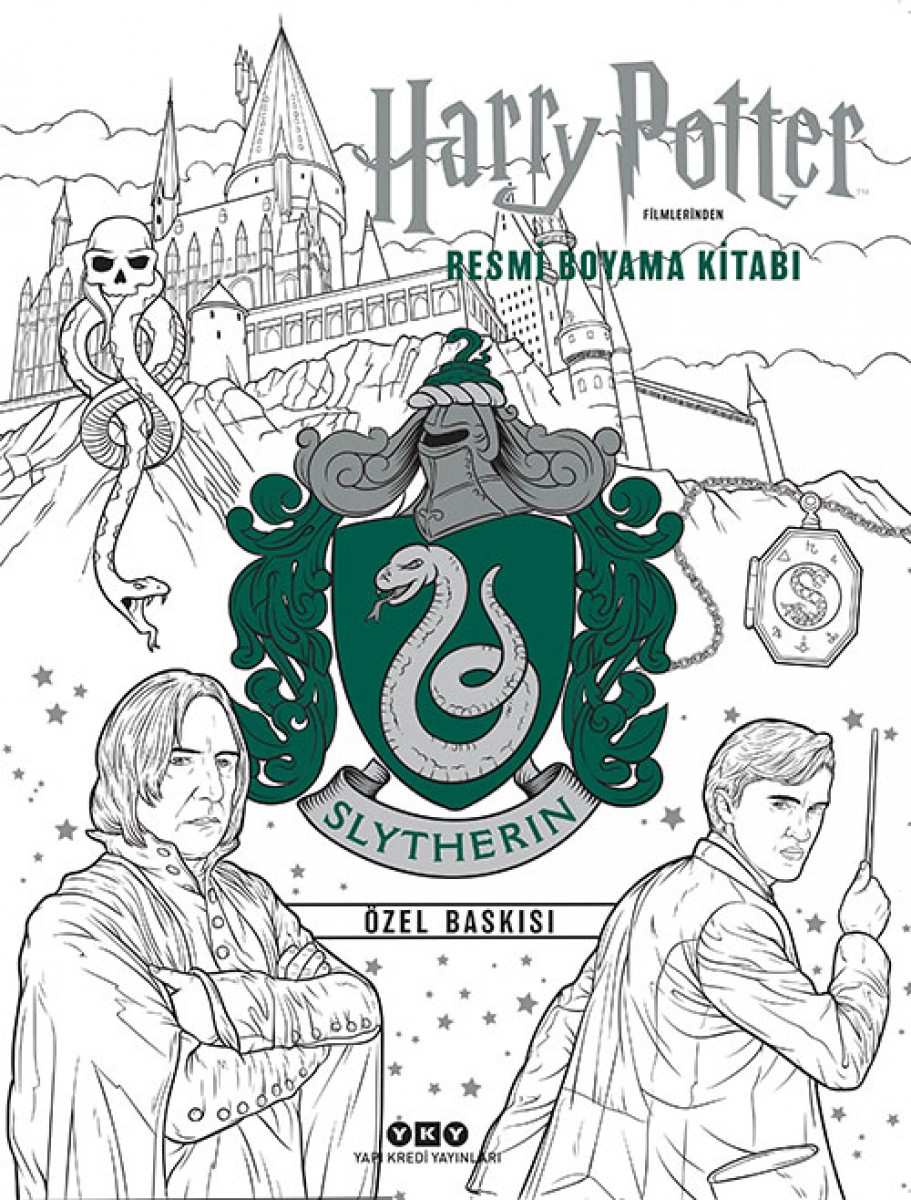 Harry Potter Filmlerinden Resmi Boyama Kitabı - Slytherin Özel Baskısı