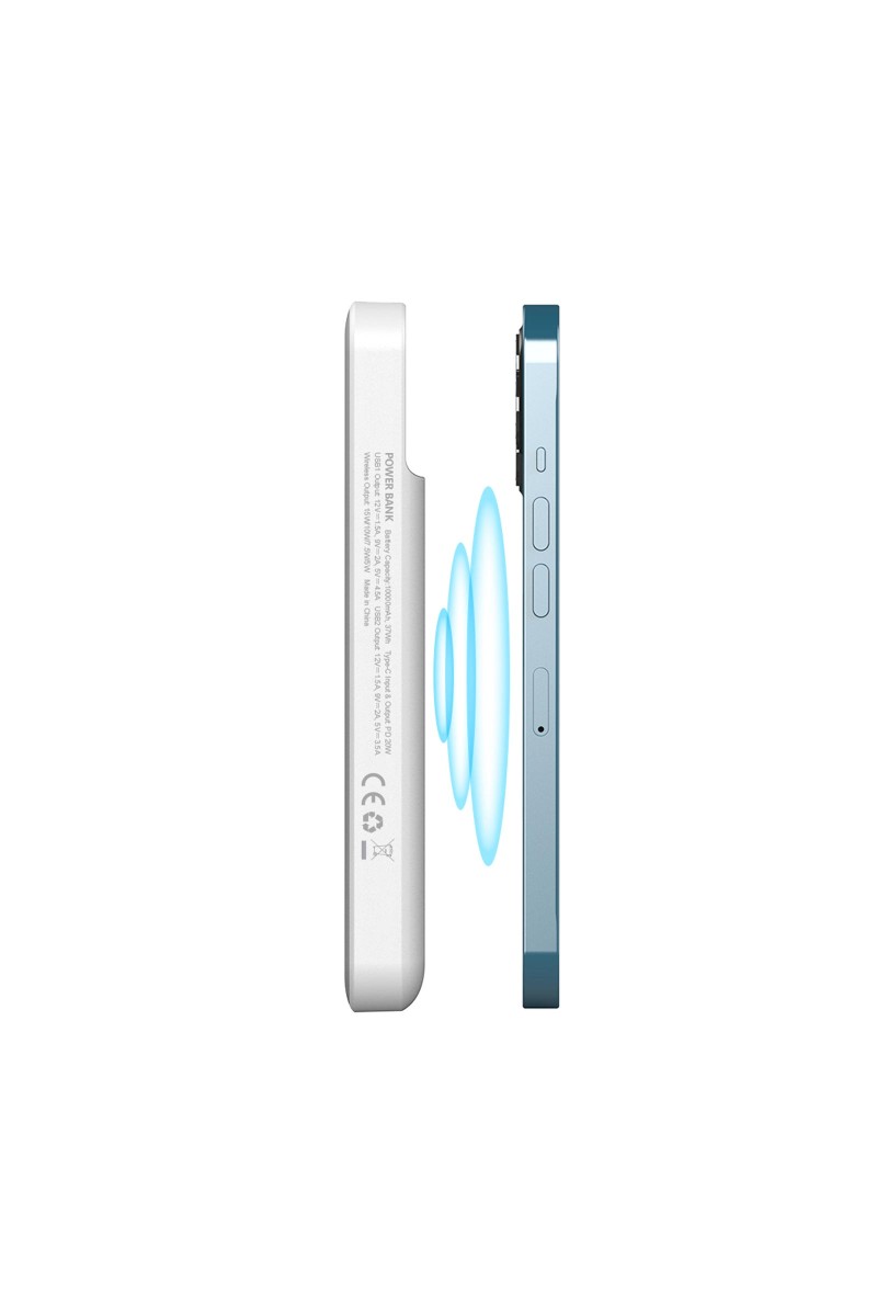 ÜZÜMLÜ 10.000 MAH BEYAZ WİRELESS POWERBANK ÜZÜMLÜ 10.000 MAH BEYAZ WİRELESS POWERBANK