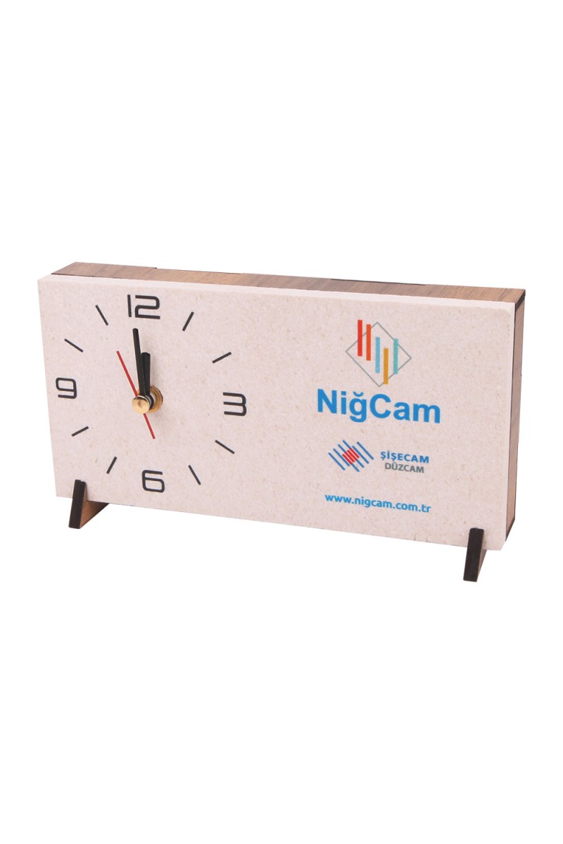 TOPÇAM AHŞAP TAŞLI MASA SAATİ