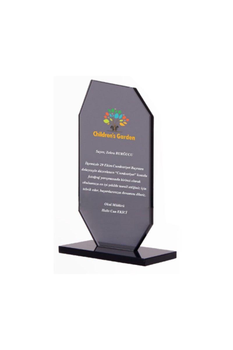 OSKAY SİYAH KRİSTAL PLAKET