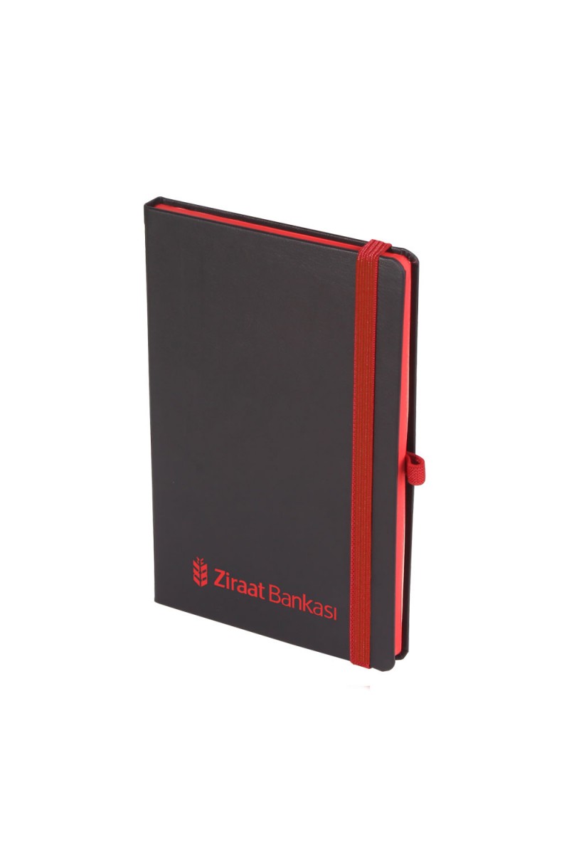 TUNALI KIRMIZI TARİHSİZ DEFTER (13X21 CM)