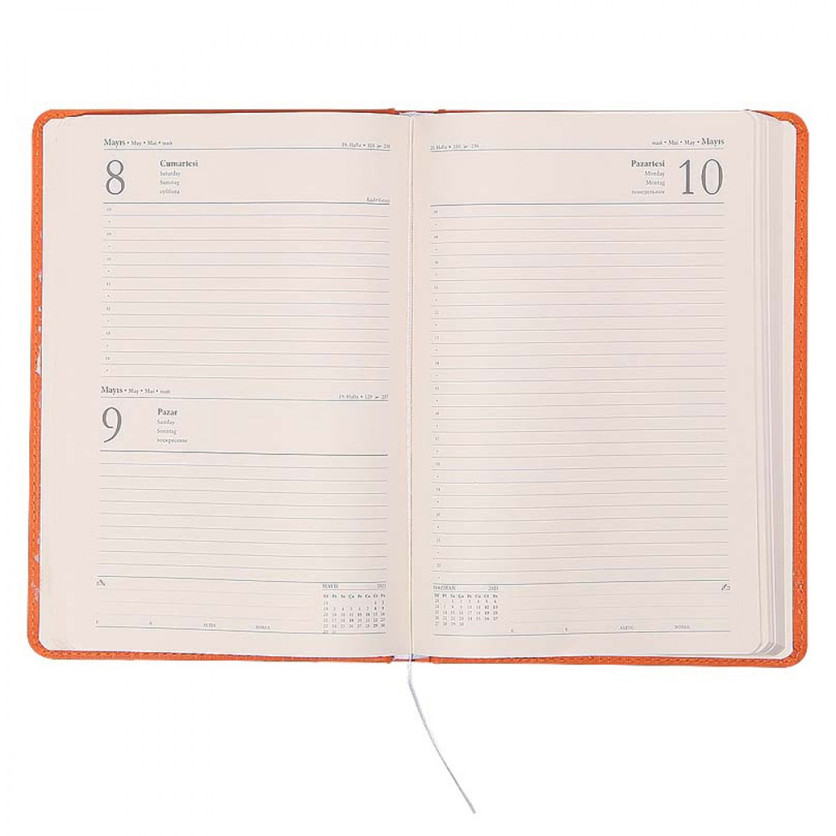 ÇANKAYA TURUNCU CEPLİ TARİHLİ AJANDA (17X24 CM)