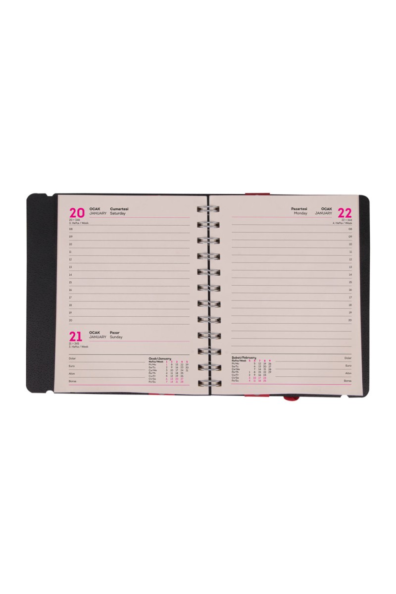DEMİRTEPE TURKUAZ TARİHLİ AJANDA (12X16 CM) DEMİRTEPE TURKUAZ TARİHLİ AJANDA (12X16 CM)