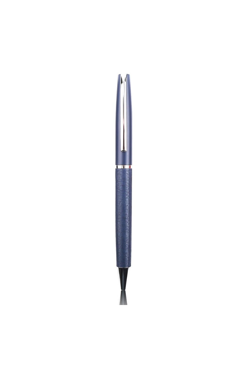 SALİHLİ LACİVERT METAL DERİLİ TÜKENMEZ KALEM