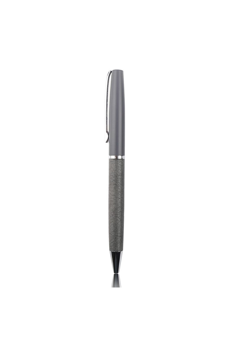 SALİHLİ GRİ METAL DERİLİ TÜKENMEZ KALEM