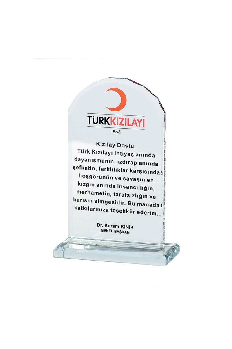 ÜLKÜ KRİSTAL PLAKET