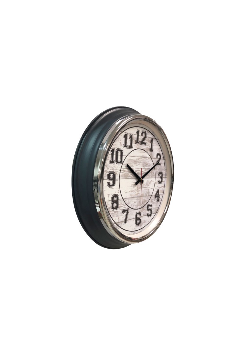 KİBELE201 FÜME METAL KASA DUVAR SAATİ (505 MM)