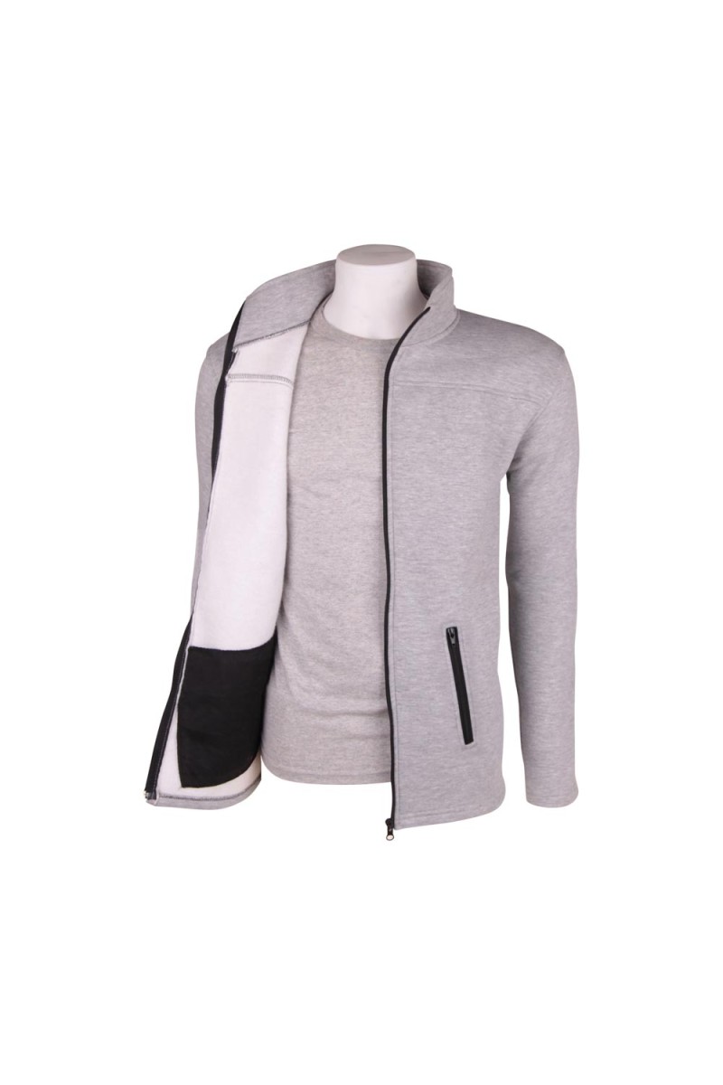 GÜRTEPE FERMUARLI GRİ L SWEATSHİRT