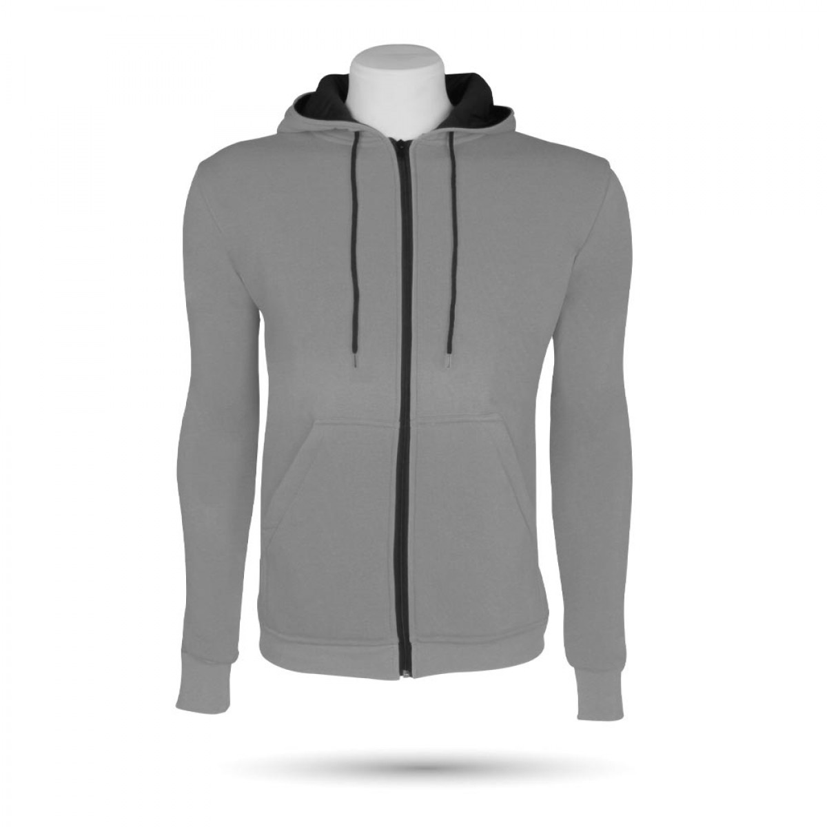 ARTOS KANGURU CEPLİ FERMUARLU GRİ M SWEATSHİRT