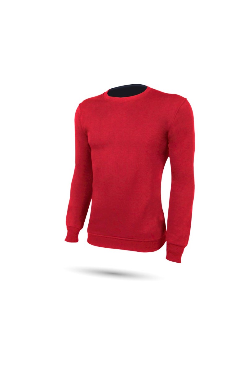 BOLKAR SIFIR YAKA KIRMIZI 2XL SWEATSHİRT