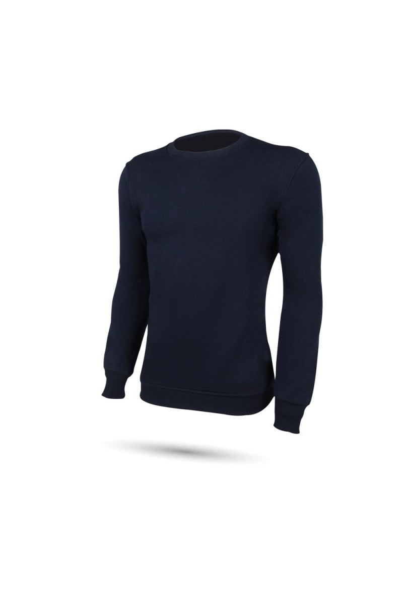 BOLKAR SIFIR YAKA LACİVERT M SWEATSHİRT