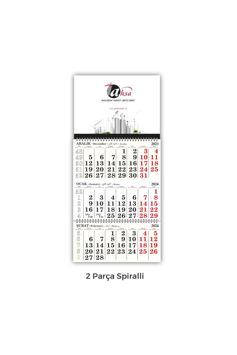 ALA-02 2 PARÇA SPİRALLİ GEMİCİ TAKVİMİ