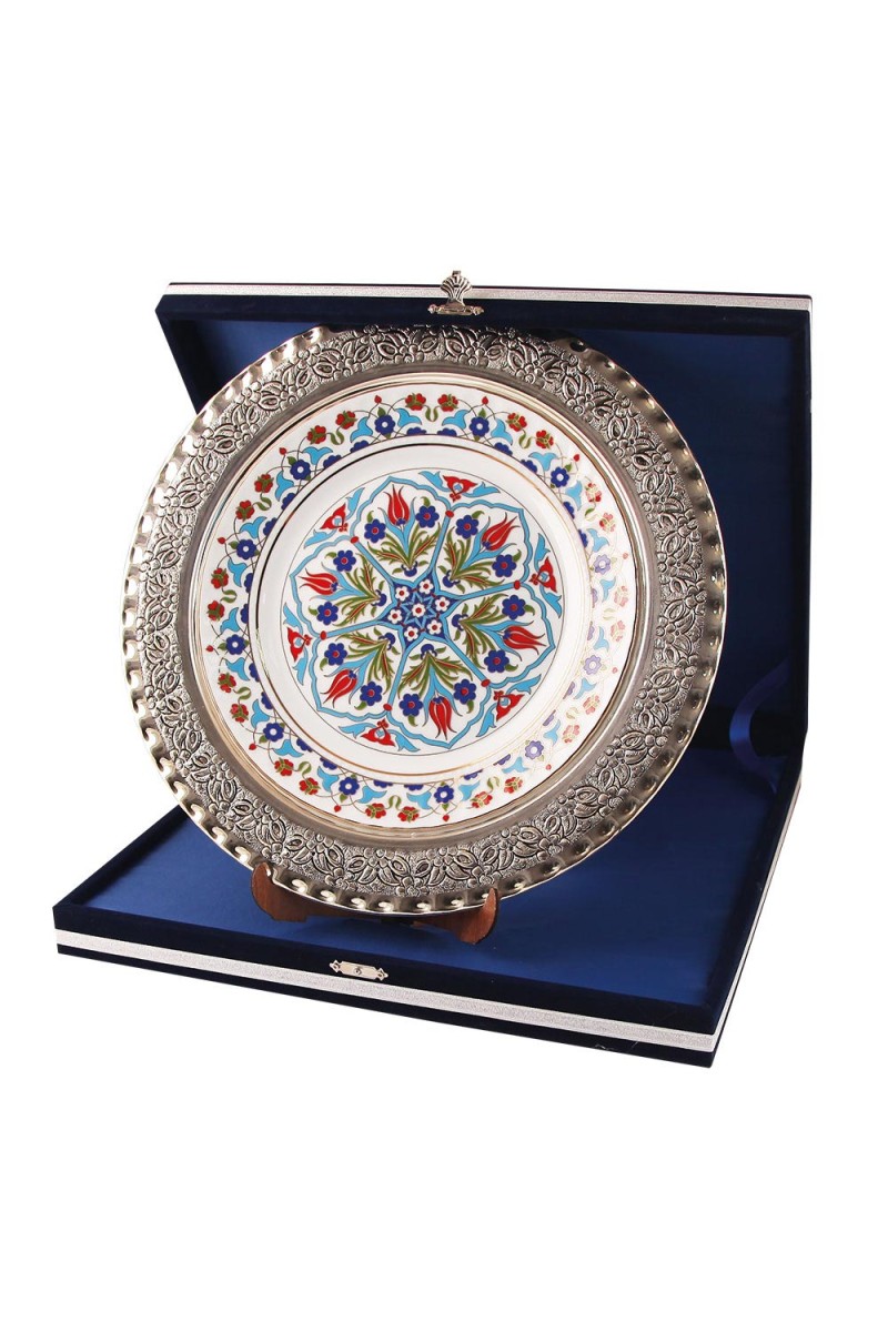 GPT-01 GÜMÜŞ İŞLEMELİ PLAKET TABAK
