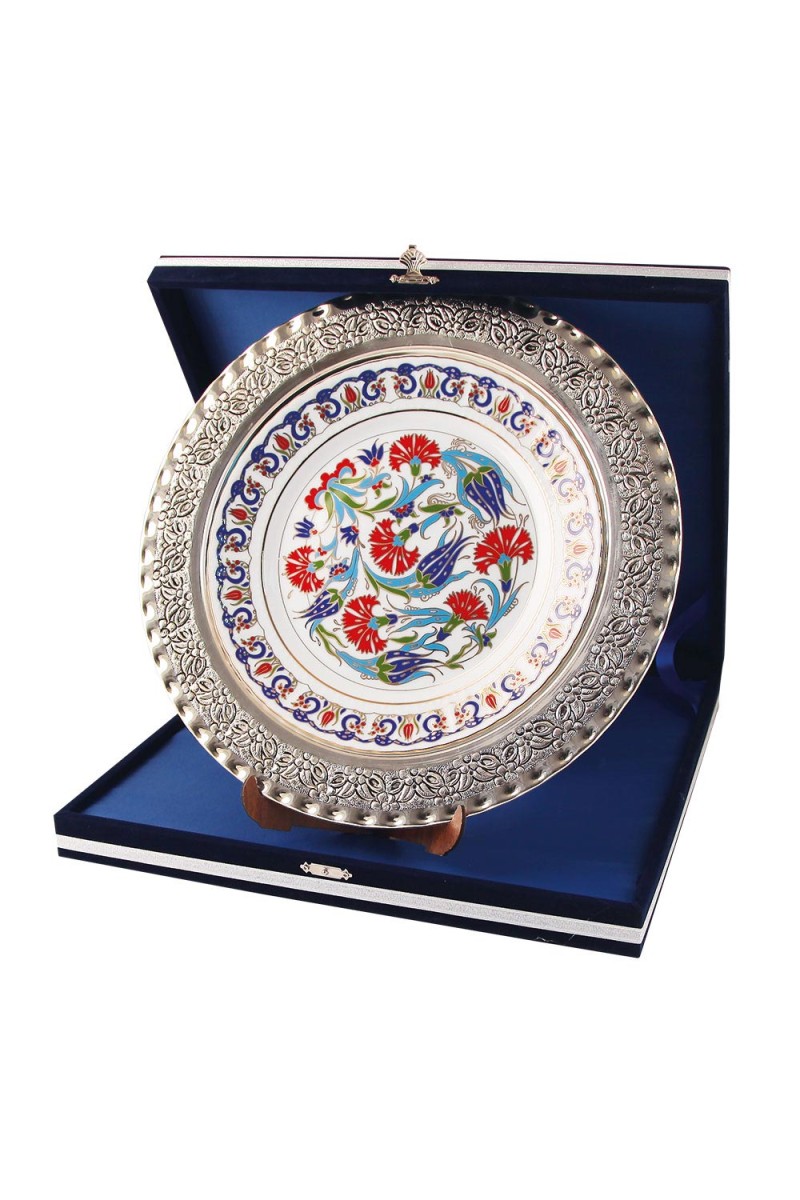 GPT-03 GÜMÜŞ İŞLEMELİ PLAKET TABAK