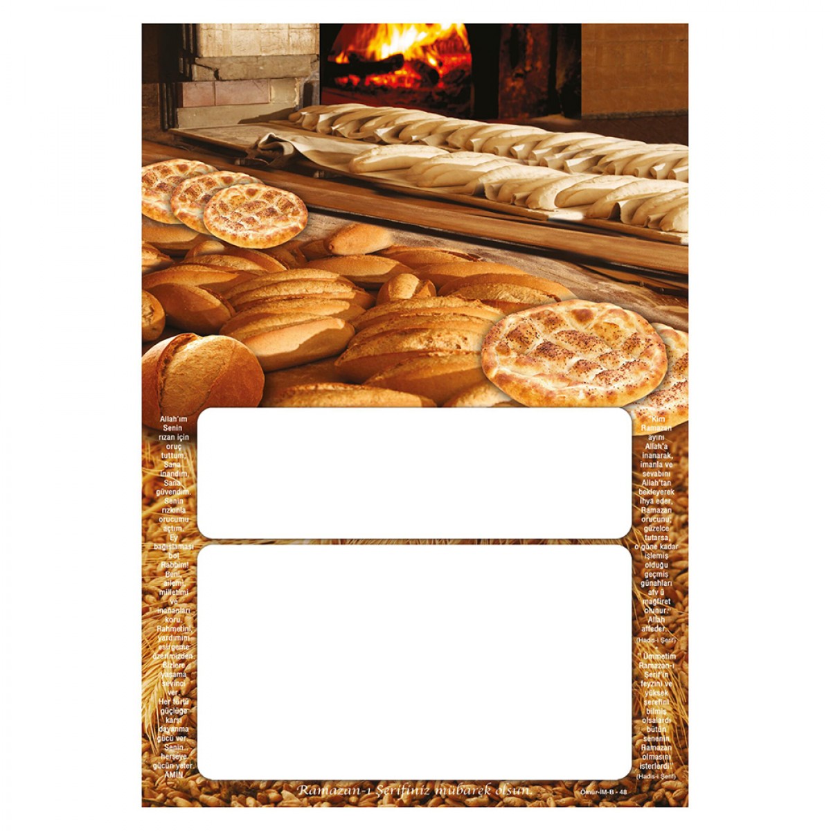 İM48 DÜZ İMSAKİYE KARTONU