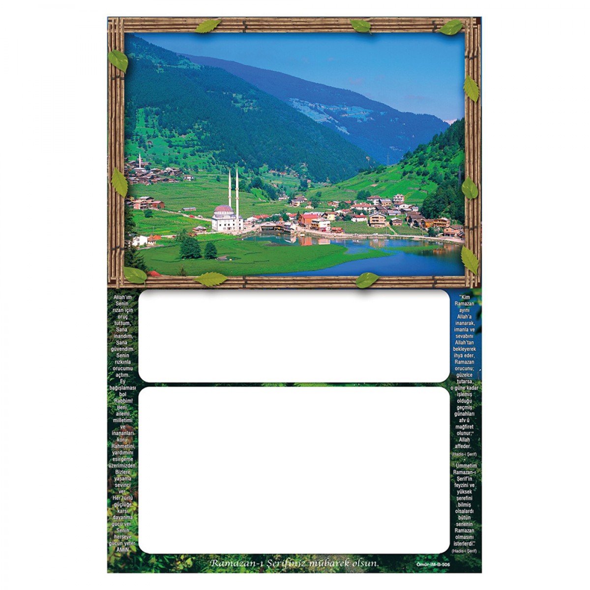 İMB506 İMSAKİYE KARTONU