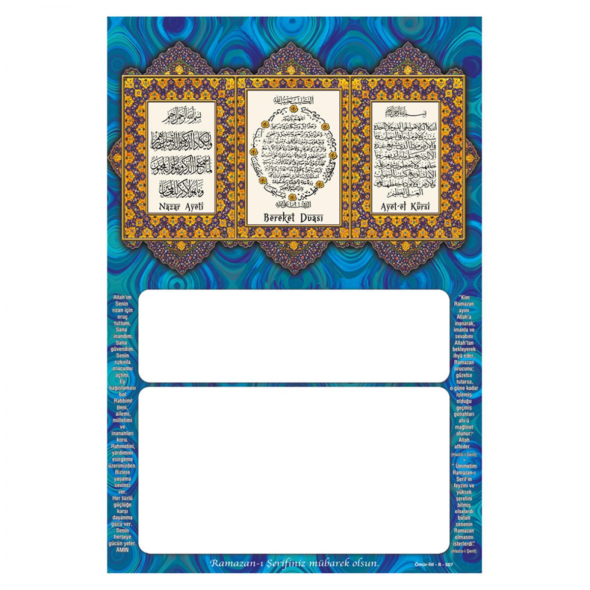 İMB507 İMSAKİYE KARTONU