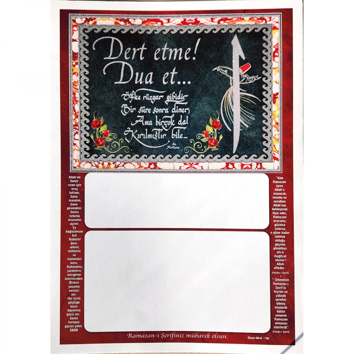 İMS130 SİMLİ İMSAKİYE KARTONU