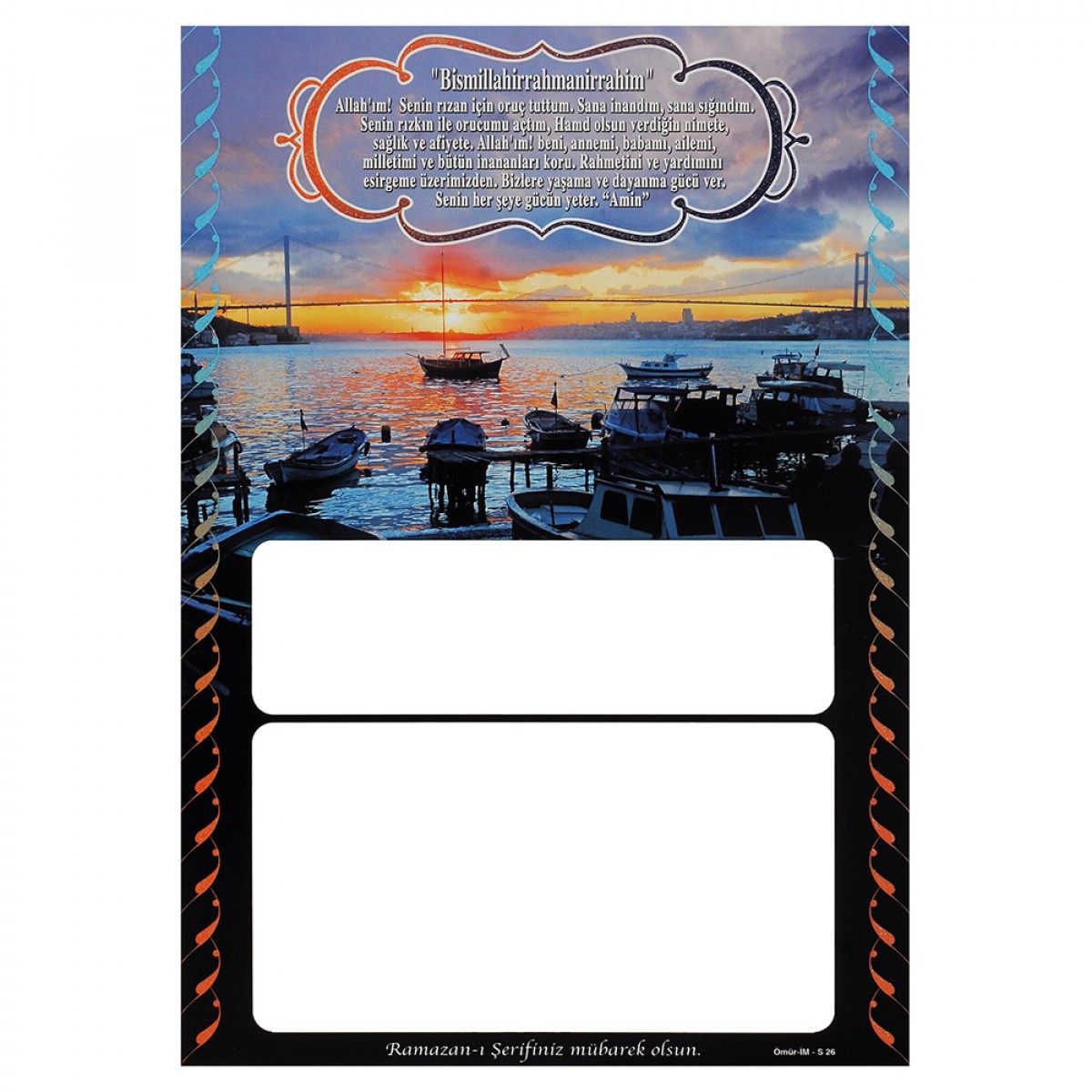 İMS26 SİMLİ İMSAKİYE KARTONU