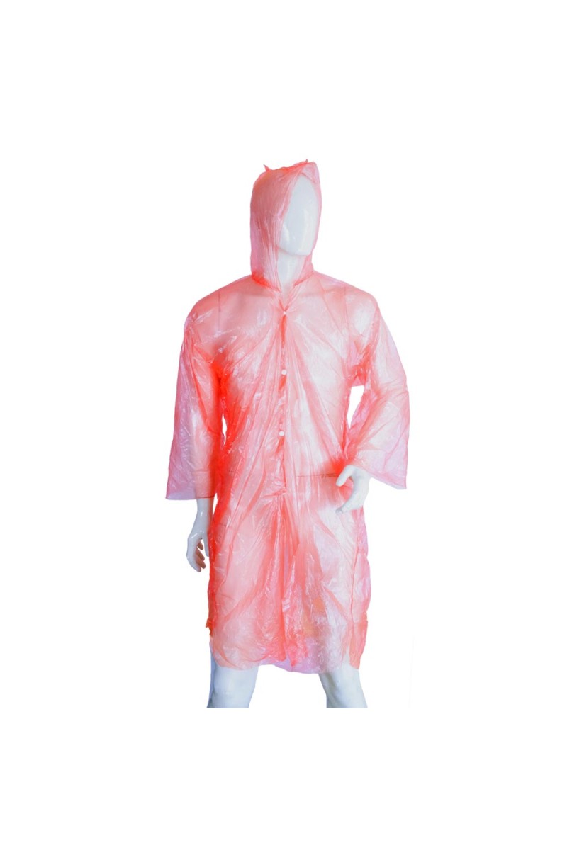 TEK KULLANIMLIK KIRMIZI XL YAĞMURLUK