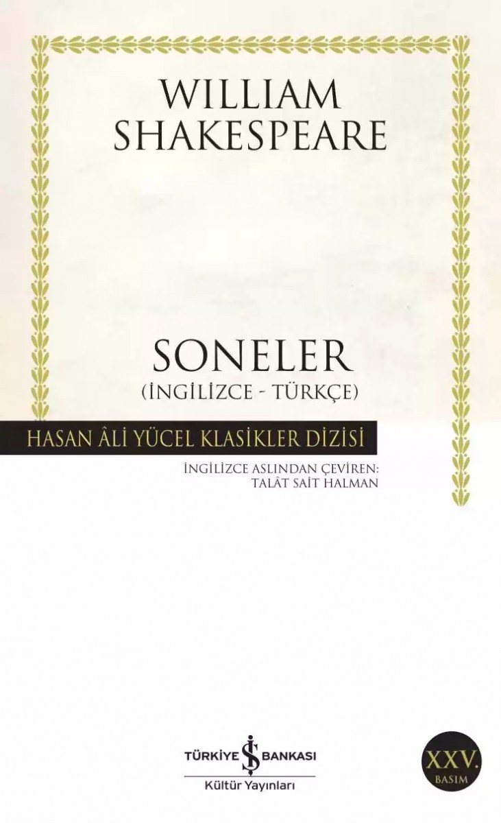 Soneler (İngilizce-Türkçe)