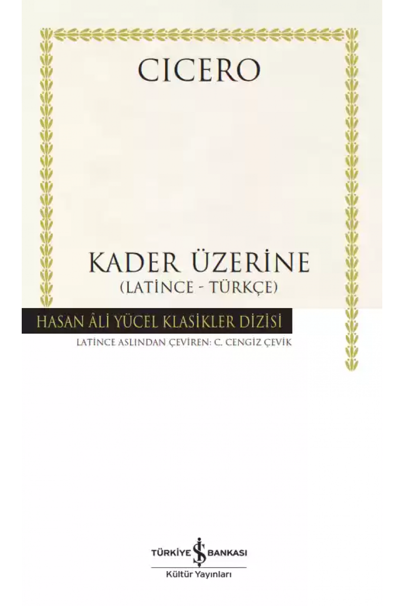 Kader Üzerine - (Latince-Türkçe) - Ciltli