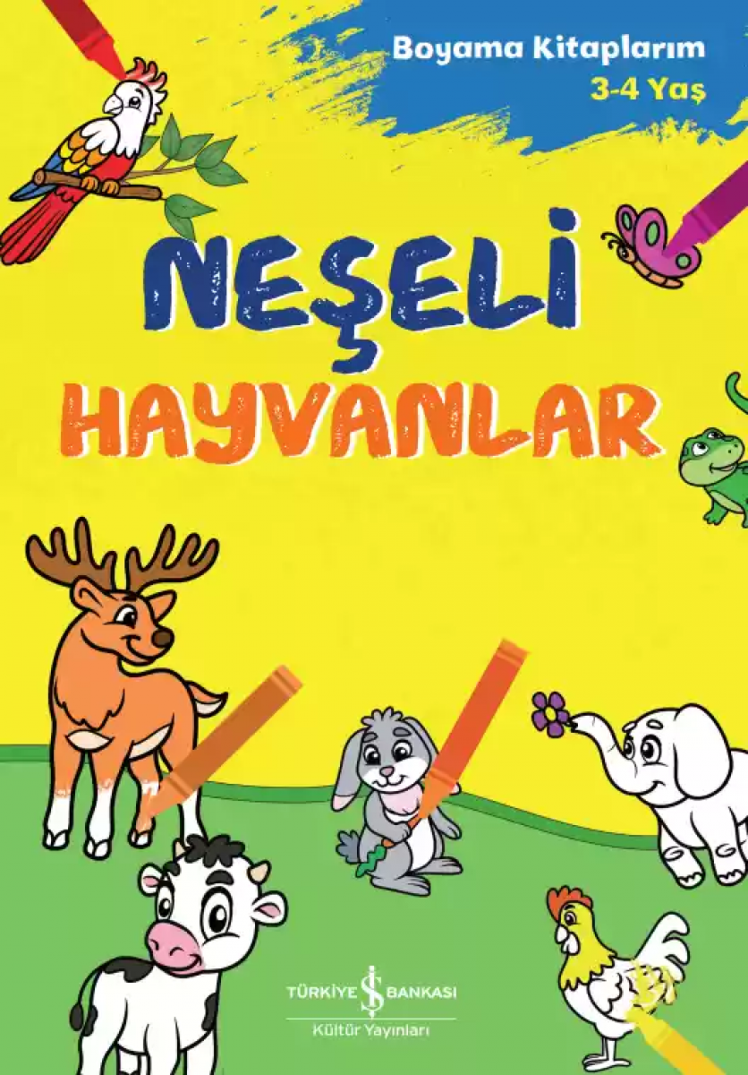 Neşeli Hayvanlar – Boyama Kitaplarım 3-4 Yaş